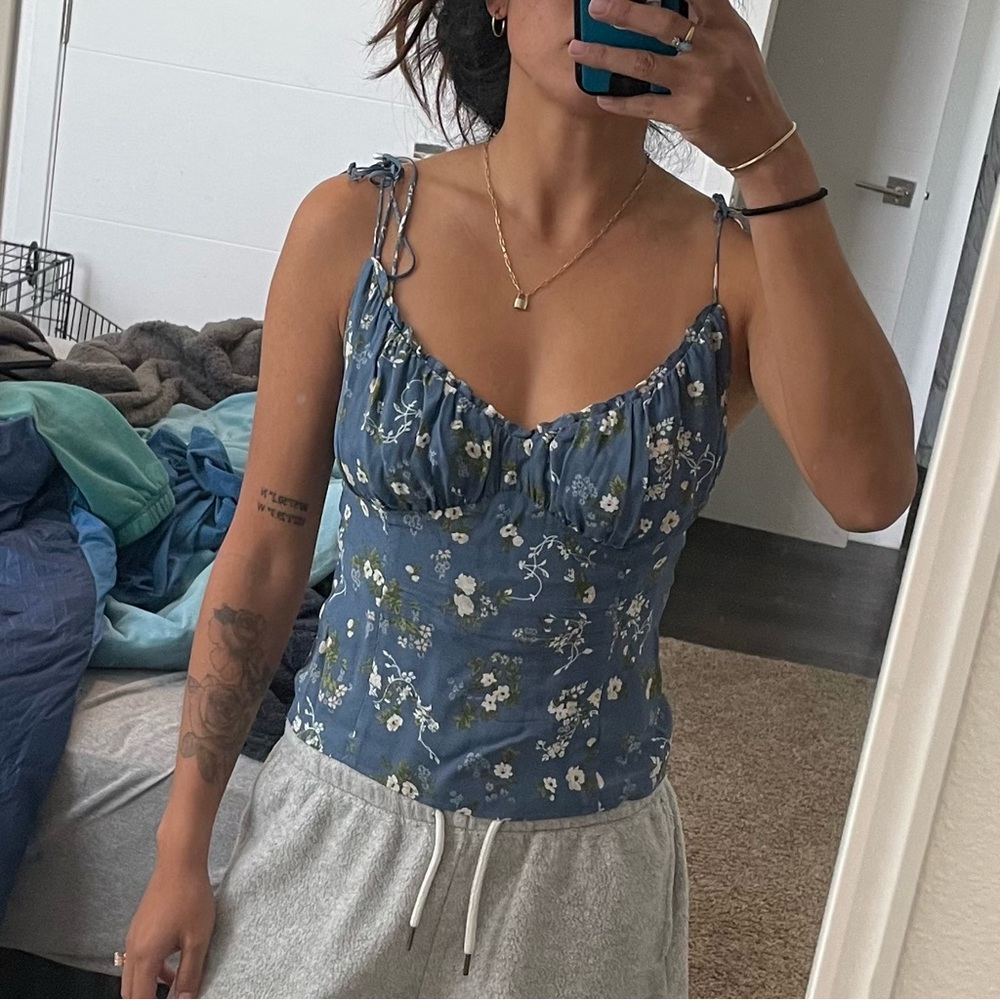 Reformation blue tank 4